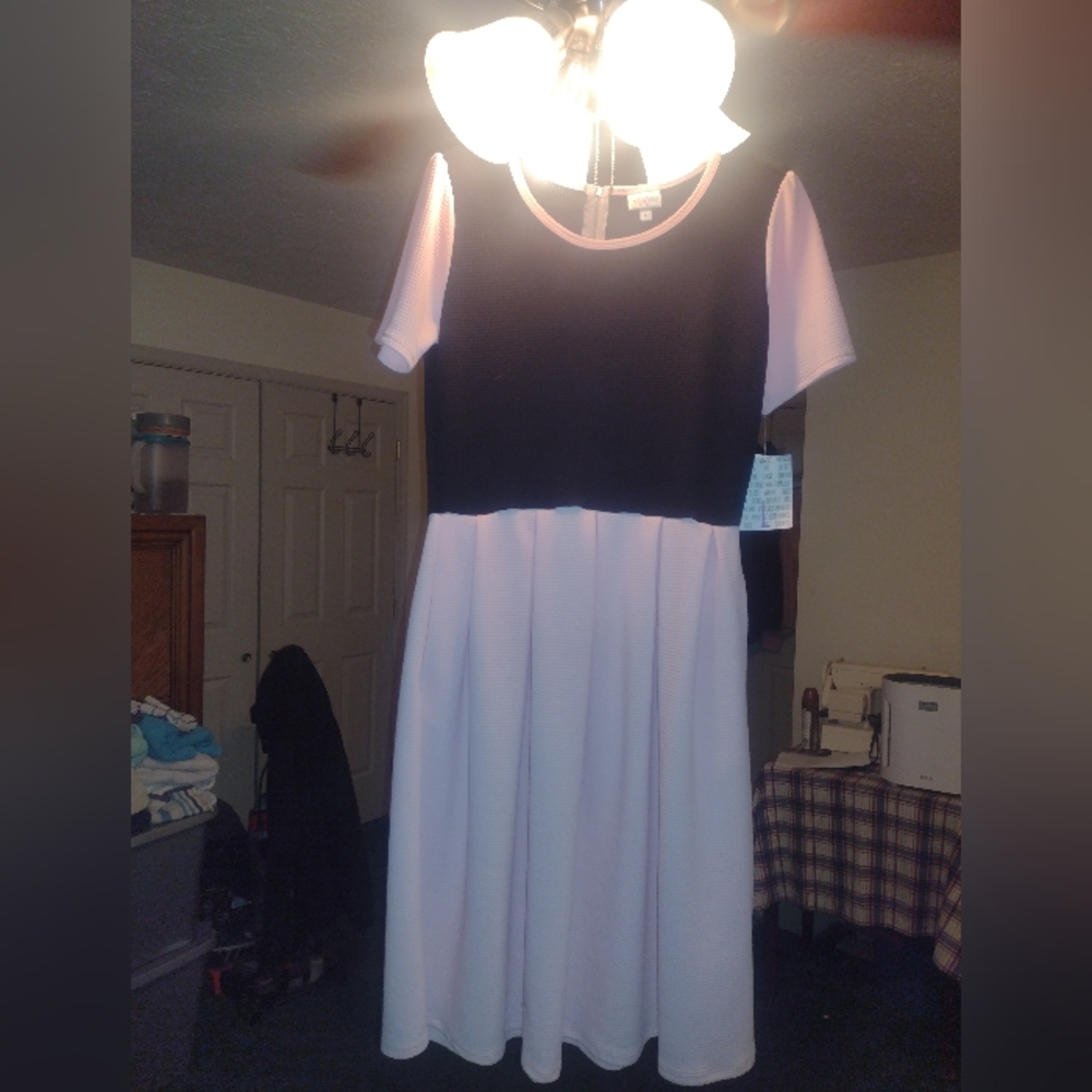 LuLaRoe Black and pink dress